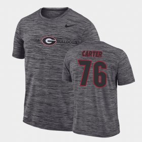 #76 Michail Carter GFX Velocity Georgia Bulldogs Sideline Legend Performance Mens Gray T-Shirt 684201-190 #76 Michail Carter GFX Velocity Georgia Bulldogs Sideline Legend Performance Mens Gray T-Shirt 684201-190