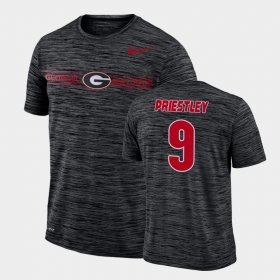 #9 Nathan Priestley GFX Velocity Georgia Sideline Legend Performance Mens Black T-Shirt 714694-833 #9 Nathan Priestley GFX Velocity Georgia Sideline Legend Performance Mens Black T-Shirt 714694-833