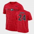 #24 Prather Hudson GFX Velocity University of Georgia Sideline Legend Performance Men's Red T-Shirt 717822-531