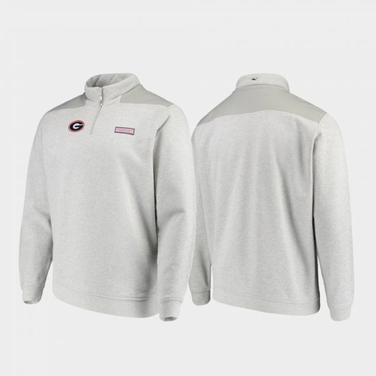 Shep Shirt University of Georgia Quarter-Zip Men\'s Gray Jacket 669006-458