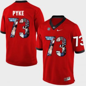 #73 Greg Pyke Pictorial Fashion University of Georgia Men's Red Jersey 219089-175