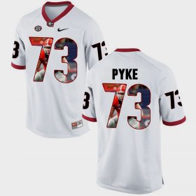 #73 Greg Pyke Pictorial Fashion UGA Bulldogs Men White Jersey 715022-780