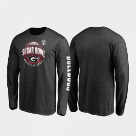 2020 Sugar Bowl Bound Georgia Bulldogs Neutral Stiff Arm Long Sleeve Men Heather Charcoal T-Shirt 292149-889 2020 Sugar Bowl Bound Georgia Bulldogs Neutral Stiff Arm Long Sleeve Men Heather Charcoal T-Shirt 292149-889