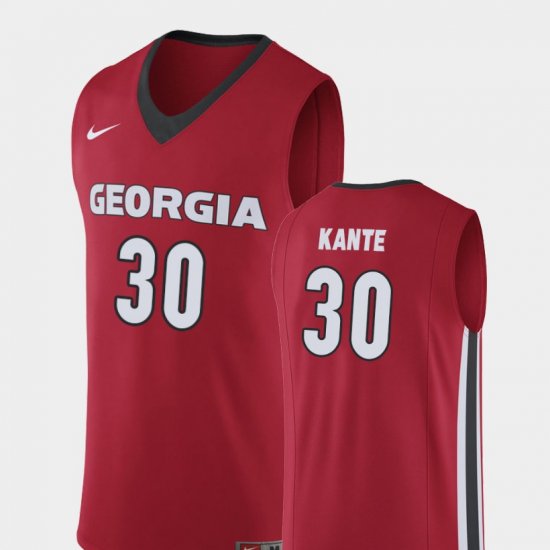 #30 Isaac Kante Replica Georgia Bulldogs College Basketball Mens Red Jersey 170253-529