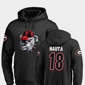 #18 Isaac Nauta Midnight Mascot University of Georgia Football Men's Black Hoodie 582310-726 #18 Isaac Nauta Midnight Mascot University of Georgia Football Men's Black Hoodie 582310-726