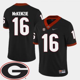 #16 Isaiah McKenzie College Football Georgia 2018 SEC Patch Men's Black Jersey 931331-678