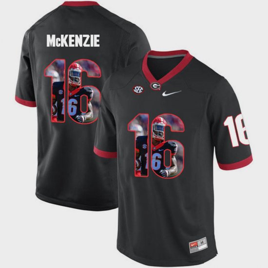 #16 Isaiah McKenzie Pictorial Fashion UGA Bulldogs Men Black Jersey 408570-590