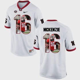 #16 Isaiah McKenzie Pictorial Fashion University of Georgia Men's White Jersey 479369-820