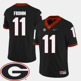 #11 Jake Fromm College Football UGA 2018 SEC Patch Men's Black Jersey 810373-214