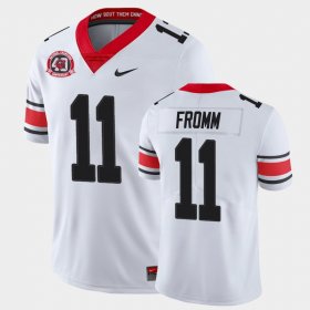 #11 Jake Fromm College Football University of Georgia 40th Anniversary Alternate Men White Jersey 991692-381