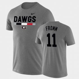 #11 Jake Fromm Team DNA UGA Bulldogs Legend Performance Men's Heathered Gray T-Shirt 162086-149 #11 Jake Fromm Team DNA UGA Bulldogs Legend Performance Men's Heathered Gray T-Shirt 162086-149