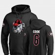 #6 James Cook Midnight Mascot UGA Bulldogs Football Men Black Hoodie 206815-191