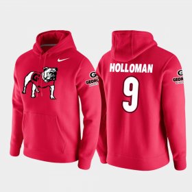 #9 Jeremiah Holloman Vault Logo Club University of Georgia College Football Pullover Men's Red Hoodie 358475-322 #9 Jeremiah Holloman Vault Logo Club University of Georgia College Football Pullover Men's Red Hoodie 358475-322