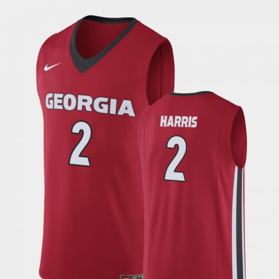 #2 Jordan Harris Replica University of Georgia College Basketball Men Red Jersey 702647-474