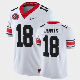 #18 JT Daniels College Football UGA 40th Anniversary Alternate Men White Jersey 209723-292