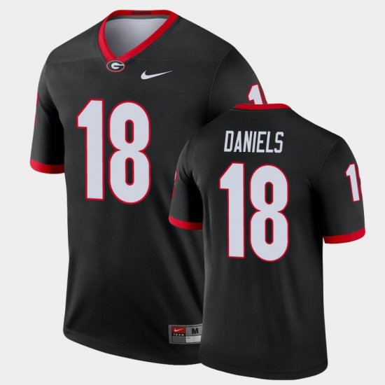 #18 JT Daniels Legend Georgia Bulldogs Alternate Men Black Jersey 189028-791