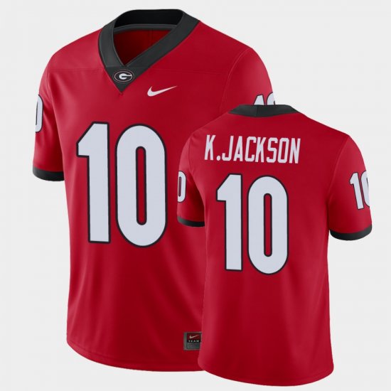 #10 Kearis Jackson College Football UGA Alumni Player Mens Red Jersey 228963-557