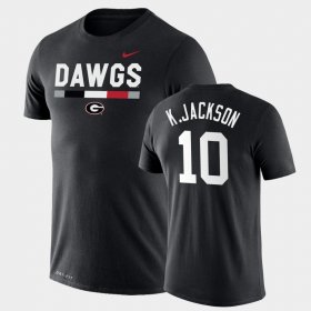 #10 Kearis Jackson Team DNA Georgia Legend Performance Men Black T-Shirt 780536-306 #10 Kearis Jackson Team DNA Georgia Legend Performance Men Black T-Shirt 780536-306