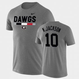#10 Kearis Jackson Team DNA Georgia Bulldogs Legend Performance Men's Heathered Gray T-Shirt 151333-566 #10 Kearis Jackson Team DNA Georgia Bulldogs Legend Performance Men's Heathered Gray T-Shirt 151333-566
