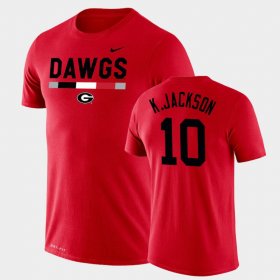 #10 Kearis Jackson Team DNA UGA Legend Performance Mens Red T-Shirt 604198-464 #10 Kearis Jackson Team DNA UGA Legend Performance Mens Red T-Shirt 604198-464