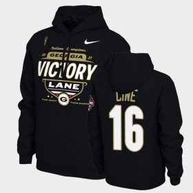 #16 Lewis Cine 2021 National Champions Georgia Bulldogs Locker Room Men's Black Hoodie 776481-510 #16 Lewis Cine 2021 National Champions Georgia Bulldogs Locker Room Men's Black Hoodie 776481-510