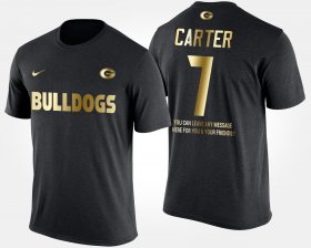 #7 Lorenzo Carter Gold Limited University of Georgia Short Sleeve With Message Men's Black T-Shirt 761008-149 #7 Lorenzo Carter Gold Limited University of Georgia Short Sleeve With Message Men's Black T-Shirt 761008-149
