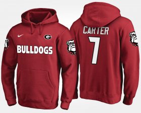 #7 Lorenzo Carter Name and Number Georgia Men Red Hoodie 632054-446 #7 Lorenzo Carter Name and Number Georgia Men Red Hoodie 632054-446