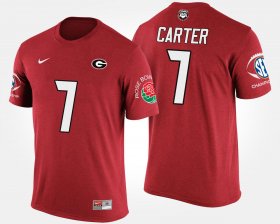 #7 Lorenzo Carter Bowl Game University of Georgia Southeastern Conference Rose Bowl Men Red T-Shirt 952070-542 #7 Lorenzo Carter Bowl Game University of Georgia Southeastern Conference Rose Bowl Men Red T-Shirt 952070-542