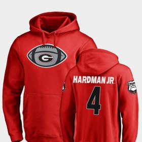 #4 Mecole Hardman Jr. Game Ball University of Georgia Football Men Red Hoodie 203039-329 #4 Mecole Hardman Jr. Game Ball University of Georgia Football Men Red Hoodie 203039-329