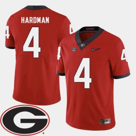 #4 Mecole Hardman College Football UGA 2018 SEC Patch Mens Red Jersey 994117-989