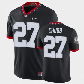 #27 Nick Chubb College Football UGA Bulldogs Alternate Game Men Black Jersey 933747-549