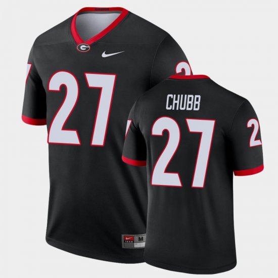 #27 Nick Chubb Legend Georgia Bulldogs Alternate Men\'s Black Jersey 670969-596