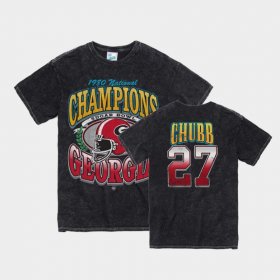#27 Nick Chubb Vintage Tubular UGA 1980 National Championship Men Black T-Shirt 386791-540 #27 Nick Chubb Vintage Tubular UGA 1980 National Championship Men Black T-Shirt 386791-540