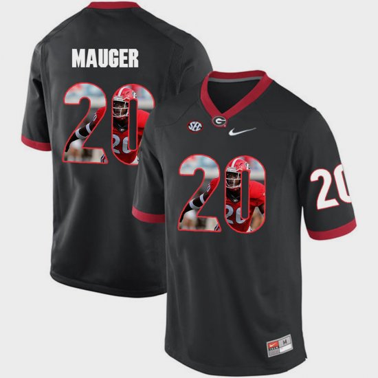 #20 Quincy Mauger Pictorial Fashion Georgia Bulldogs Men Black Jersey 348710-685