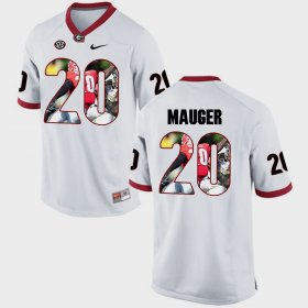 #20 Quincy Mauger Pictorial Fashion University of Georgia Men White Jersey 646994-649