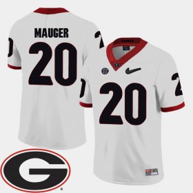 #20 Quincy Mauger College Football UGA Bulldogs 2018 SEC Patch Men's White Jersey 394842-733