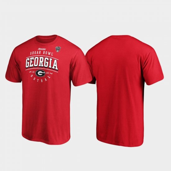 2020 Sugar Bowl Bound University of Georgia Tackle Mens Red T-Shirt 570823-507