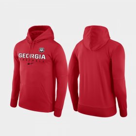 Football Practice UGA Performance Mens Red Hoodie 892323-406 Football Practice UGA Performance Mens Red Hoodie 892323-406