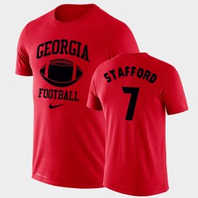 #7 Matthew Stafford Retro Football UGA Legend Performance Men's Red T-Shirt 616110-260 #7 Matthew Stafford Retro Football UGA Legend Performance Men's Red T-Shirt 616110-260