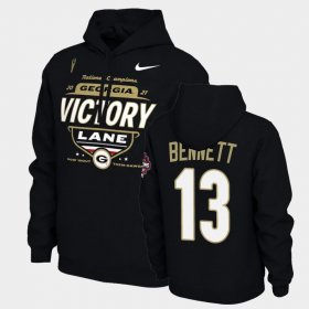 #13 Stetson Bennett 2021 National Champions UGA Locker Room Men's Black Hoodie 835175-940 #13 Stetson Bennett 2021 National Champions UGA Locker Room Men's Black Hoodie 835175-940