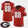 #88 Toby Johnson College Football Georgia 2018 SEC Patch Men's Red Jersey 120765-702