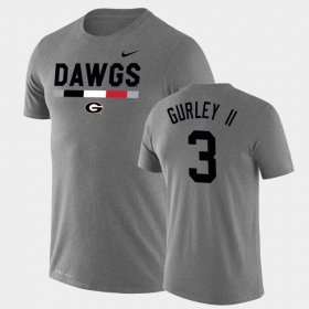 #3 Todd Gurley II Team DNA UGA Bulldogs Legend Performance Men's Heathered Gray T-Shirt 953392-208 #3 Todd Gurley II Team DNA UGA Bulldogs Legend Performance Men's Heathered Gray T-Shirt 953392-208