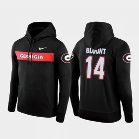 #14 Trey Blount Sideline Seismic UGA Football Performance Mens Black Hoodie 571776-970 #14 Trey Blount Sideline Seismic UGA Football Performance Mens Black Hoodie 571776-970