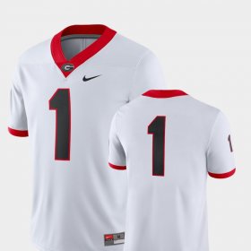 #1 College Football UGA 2018 Game Men White Jersey 928011-395