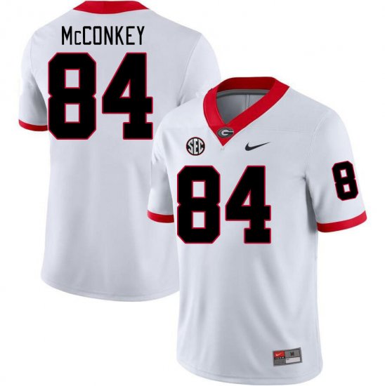 #84 Ladd McConkey Georgia College Football Mens White Jersey 560357-329