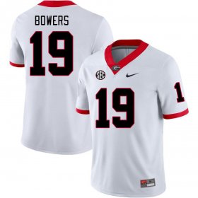 #19 Brock Bowers UGA College Football Men's White Jersey 288609-535