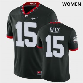 #15 Carson Beck 100th Anniversary University of Georgia College Football Women Black Jersey 524531-576