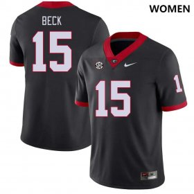 #15 Carson Beck University of Georgia College Football Womens Black Jersey 650491-479