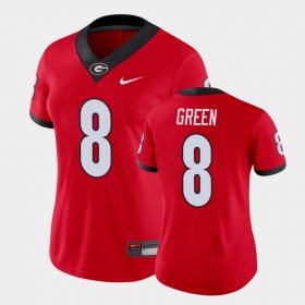 #8 A.J. Green Game UGA College Football Women's Red Jersey 934425-506