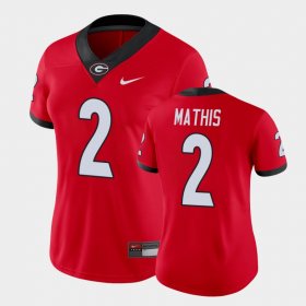 #2 D'Wan Mathis Game Georgia College Football Womens Red Jersey 722022-202